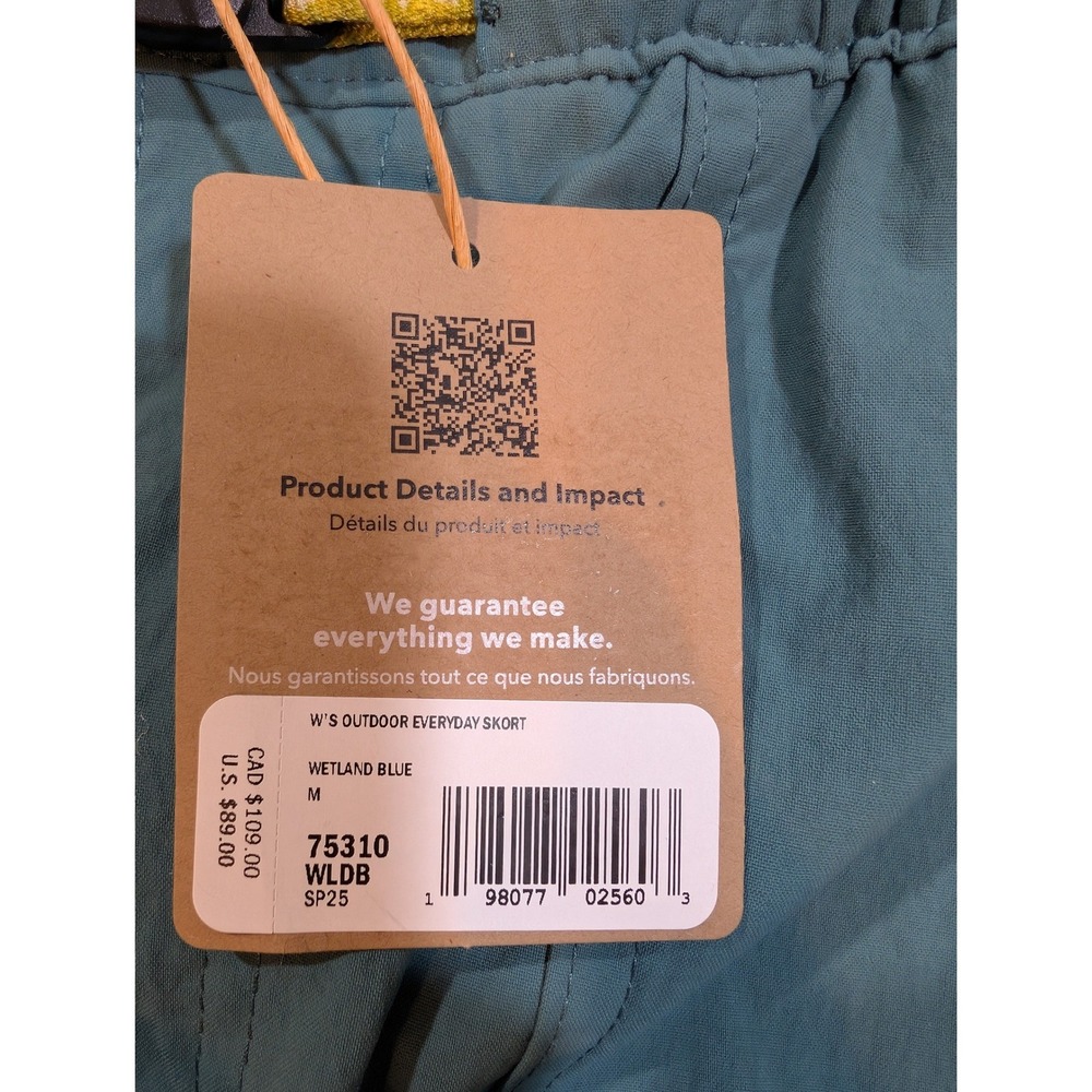 Patagonia Outdoor Everyday Skort Wetland Blue 75310 WLDB Womens Medium NWT - Picture 3 of 8